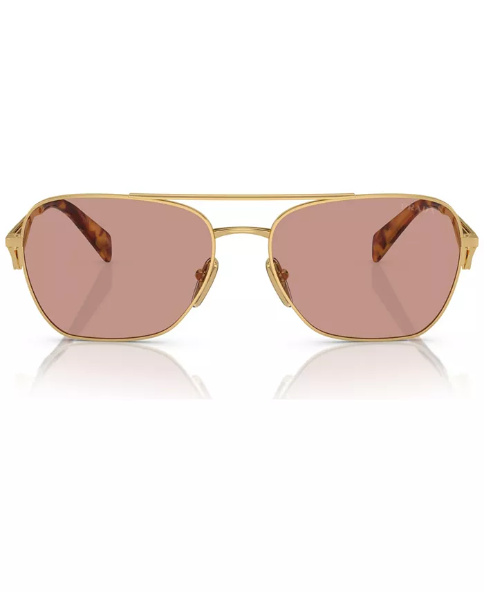 Солнцезащитные очки женские круглые Symbole, PR A50S PRADA, золотой — фото 2