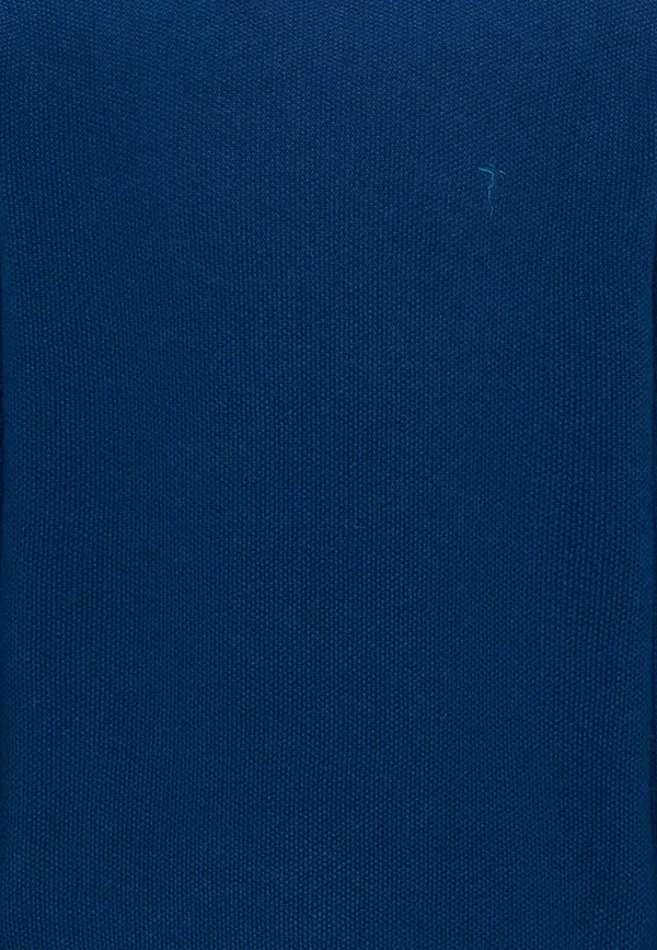 Джемпер из хлопка Maglioni Tru Trussardi Junior, синий — фото 3