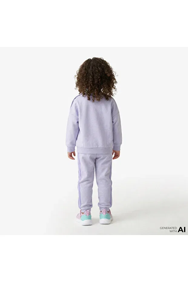 Детский спортивный костюм для девочек с принтом Disney Lilo & Stitch Adidas, Purple — фото 2