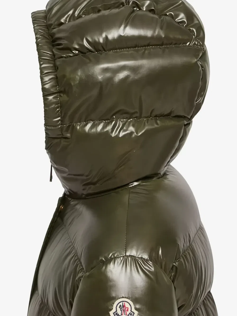 Стеганое пальто с капюшоном Moncler Enfant, зеленый — фото 3