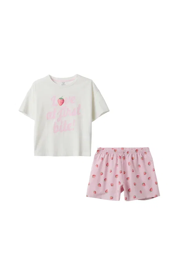 Комплект пижамы с принтом Pyjama set Ovs, белый, розовый