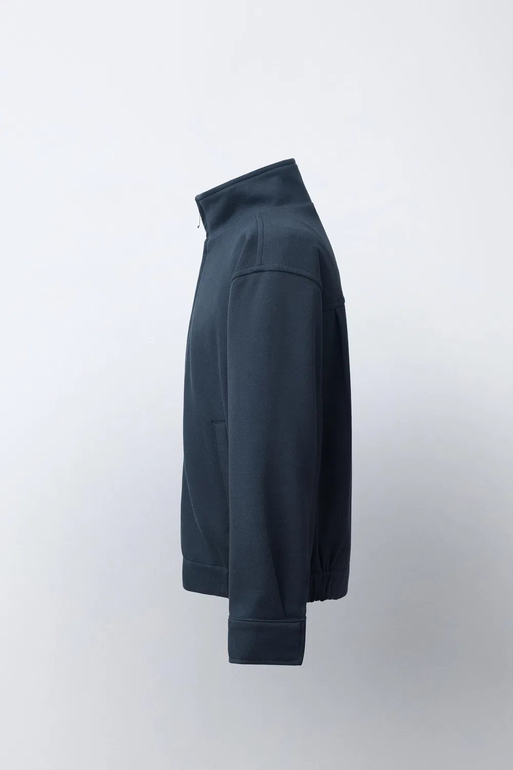 Комфортная куртка-бомбер ZARA, Navy blue — фото 3