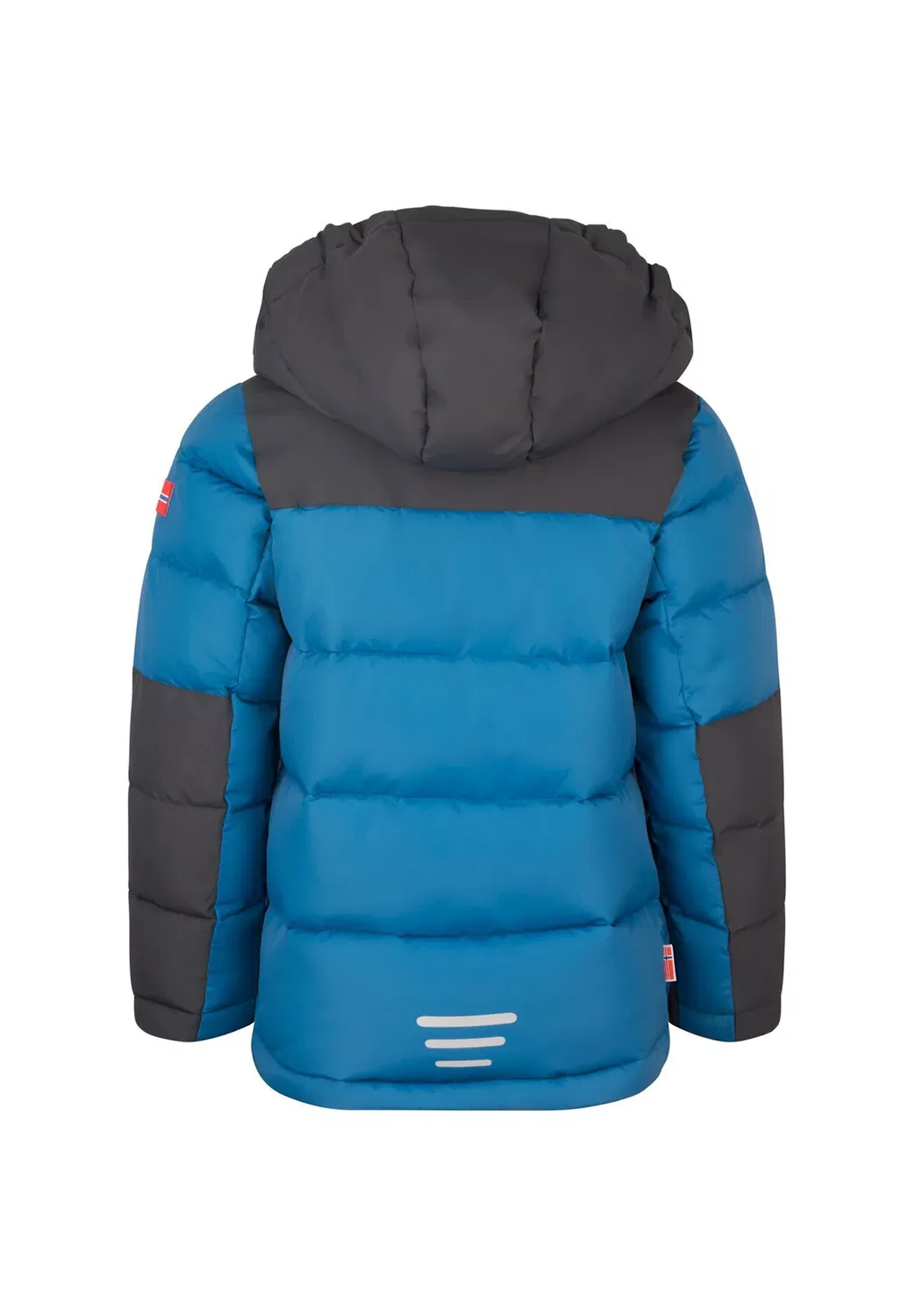 Детская куртка Нарвик про - зимняя куртка Trollkids, Nordic Blue/Black/Flame Orange — фото 2