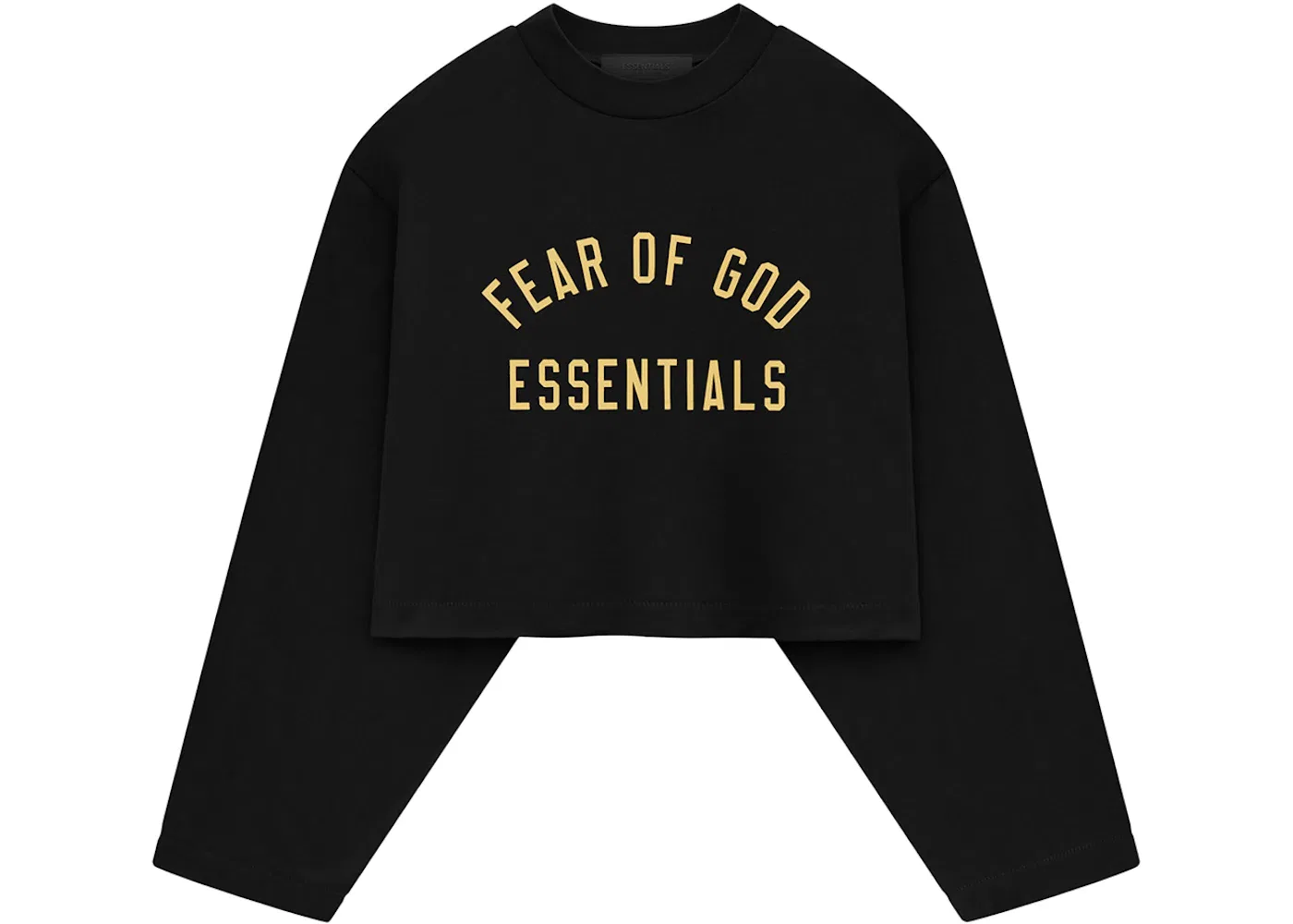 Женская футболка с длинным рукавом Essentials Tri-Blend Cropped Longsleeve Shirt Fear of God, Black
