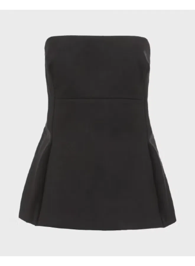 Блузка с запахом и открытыми плечами Zara, черный