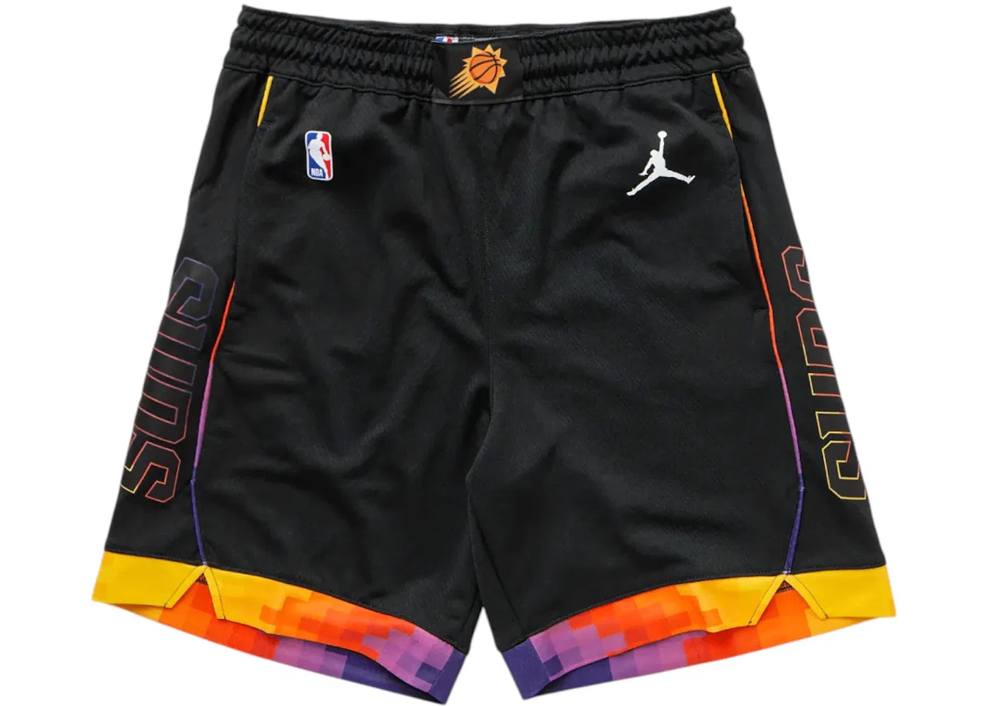 Мужские шорты баскетбольные с принтом Shorts Jordan, Black/White/Yellow