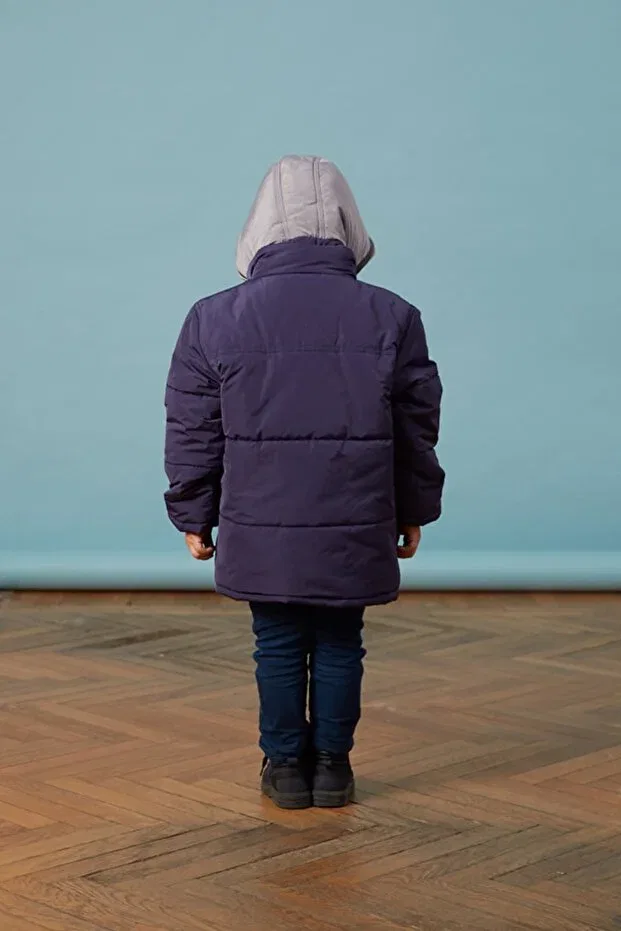 Детское пальто для девочек с капюшоном Men Anorak, Indigo — фото 3