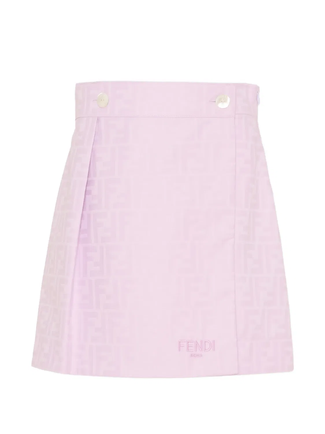 Юбка с отделкой пуговицами FENDI, розовый