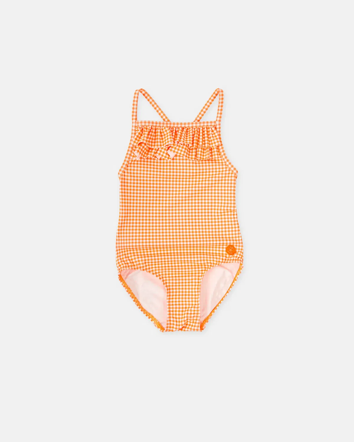 Детский купальник для девочек с принтом в клетку виши Tutto Piccolo, Naranja