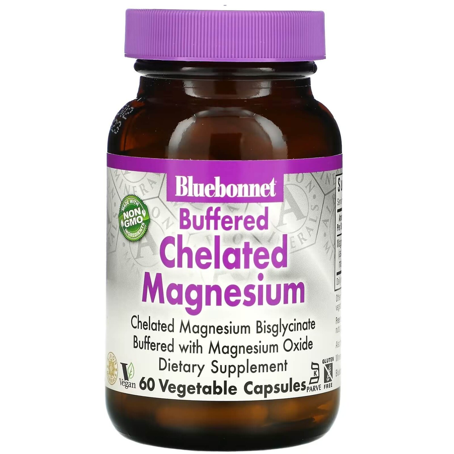 

Буферизованный хелатный магний Bluebonnet Nutrition, 60 капсул