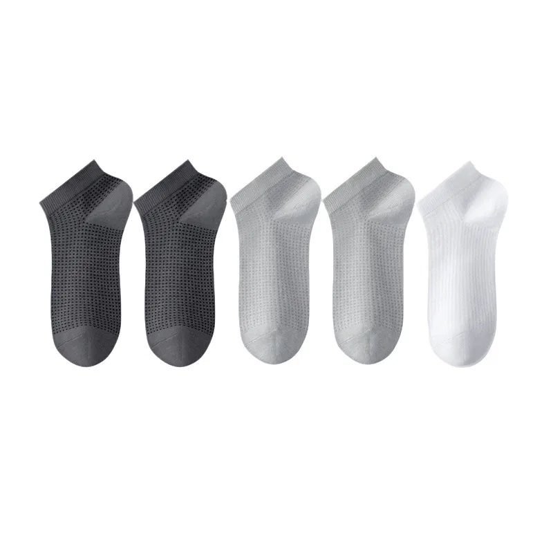 Детские носки-невидимки, набор из 5 пар, MADALLO, Dark Gray 2+Light Gray 2+White