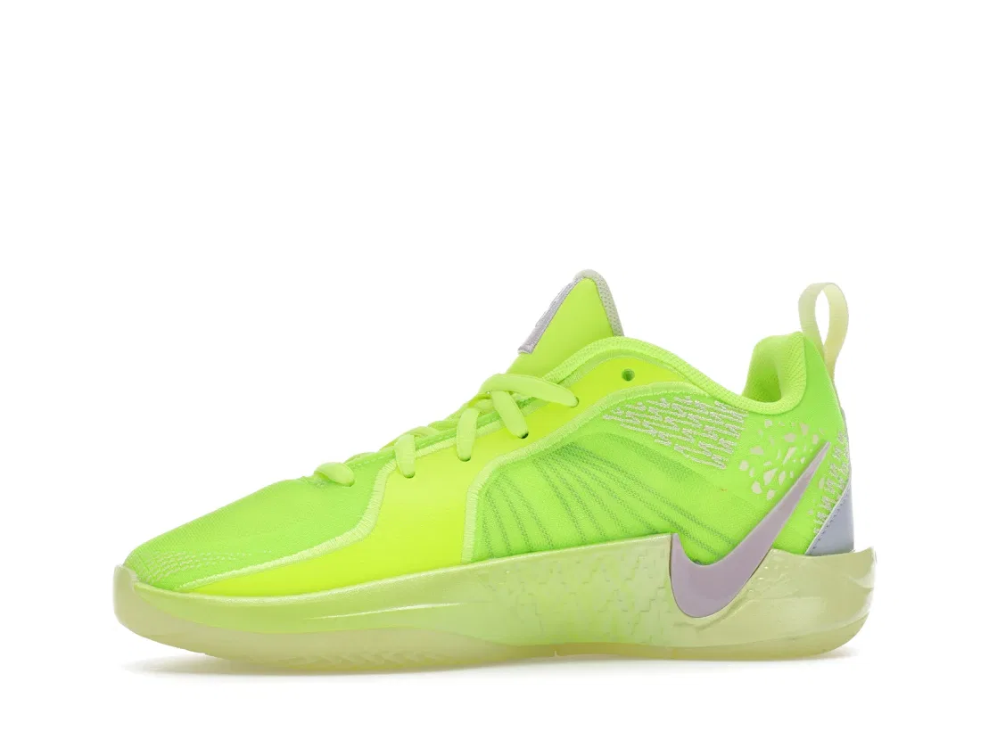 Детские кроссовки для девочек с контрастными вставками Nike Sabrina 2 Nike, Volt Life Lime Doll — фото 3