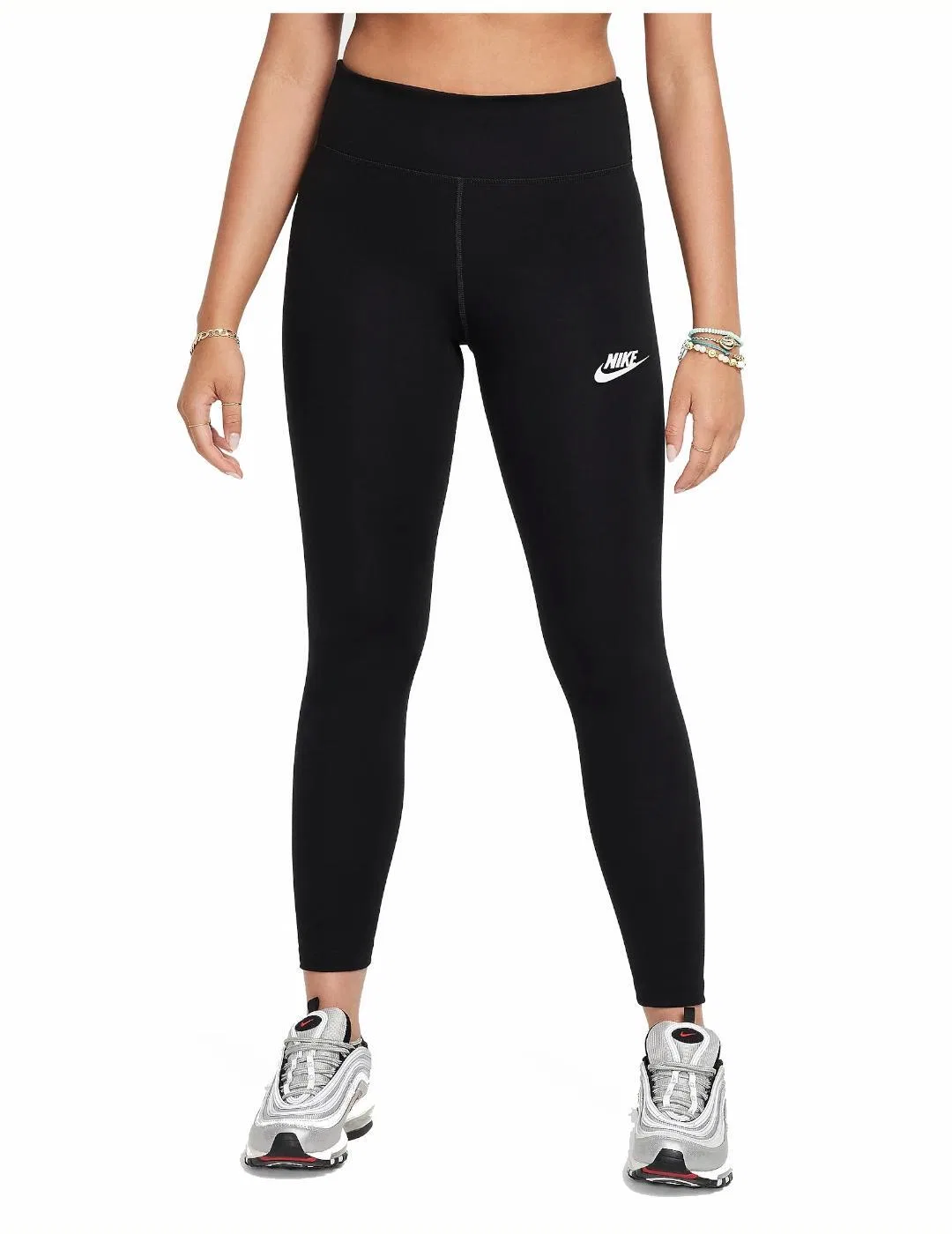 Детские леггинсы с логотипом Nike Sportswear Classics, Цвет: Schwarz
