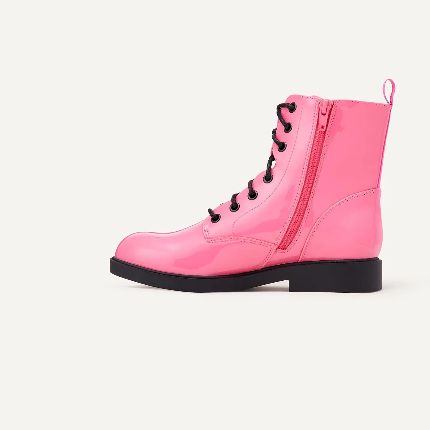 Детские ботинки для девочек на молнии Amazon Essentials, Pink Patent — фото 4
