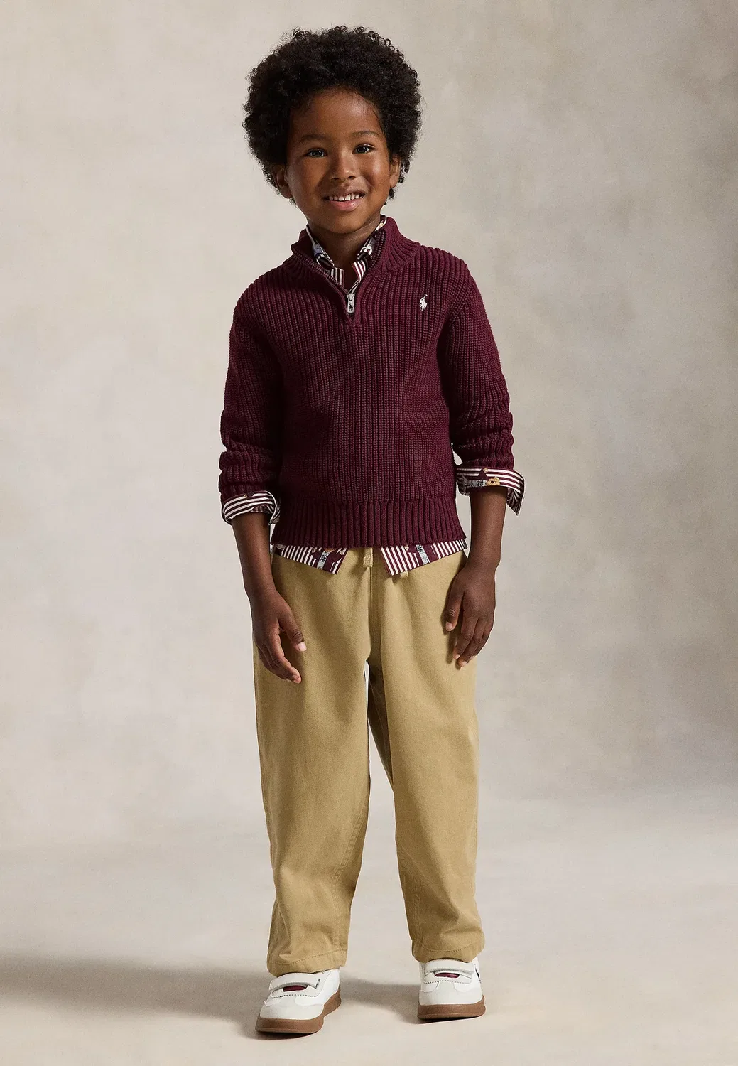 Брюки из хлопковой саржи большого размера, размер 2-6 лет Polo Ralph Lauren, Camel