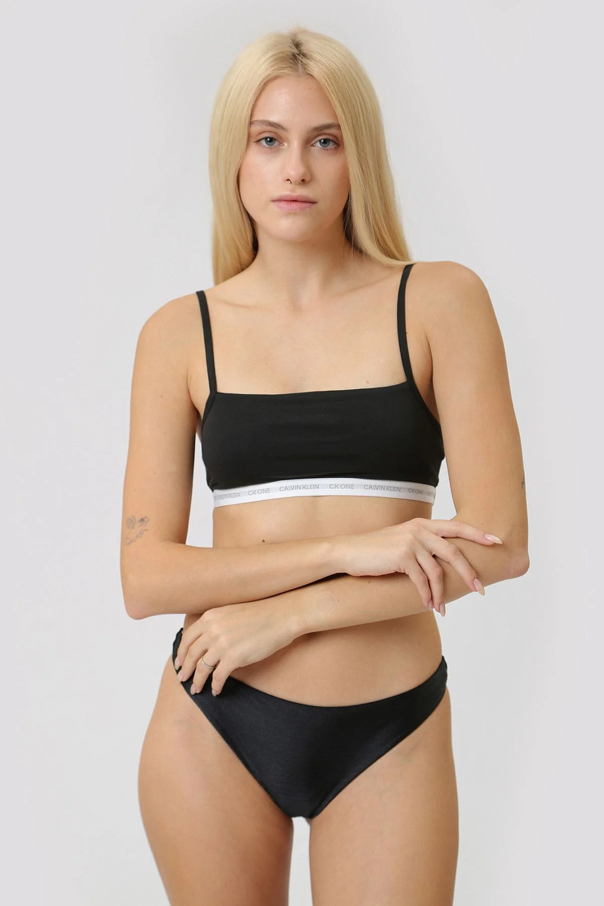 Комплект бюстгальтеров-бралетт Calvin Klein ONE Cotton 2 шт., черный — фото 3