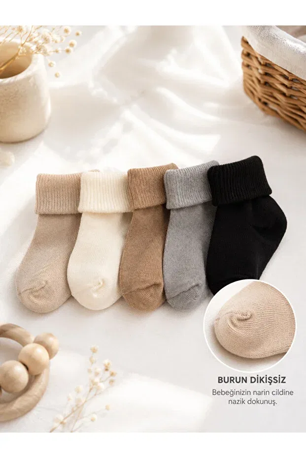 Детские носки из бамбука 5 пар Premium seamless baby socks organic bamboo Karamila, Blue — фото 2
