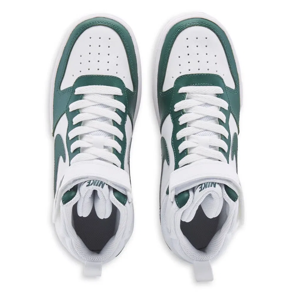 Детские кроссовки Kids' Court Borough средней высоты Nike, White/Green — фото 4