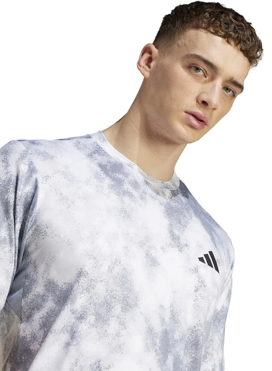 Футболка тренировочная с принтом Train Essentials Adidas, серый — фото 3