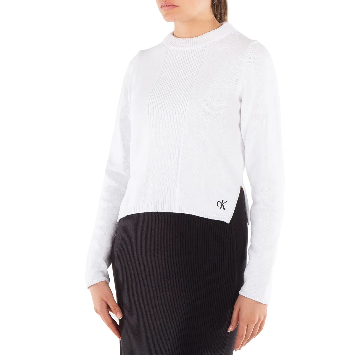 Джемпер из переработанного хлопка Recycled-Cotton Jumper Calvin Klein, Bright White — фото 2