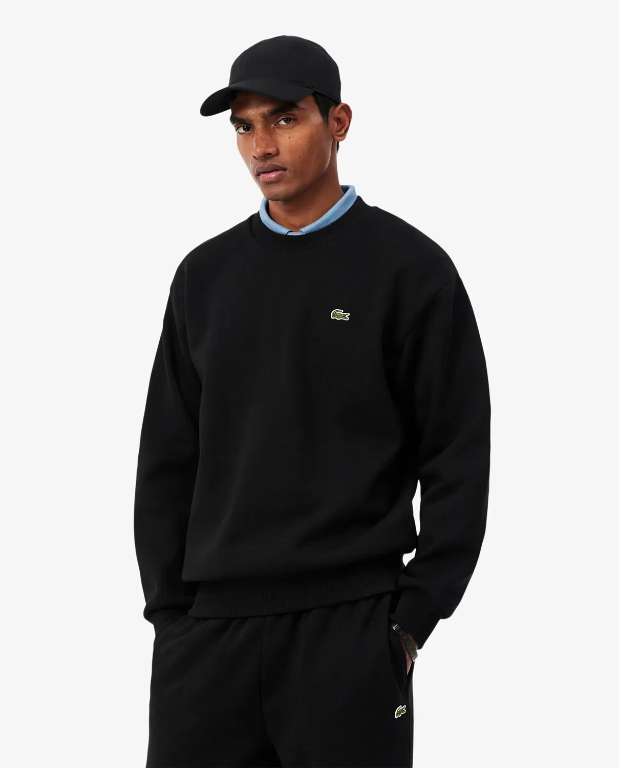 Мужская футерная худи Lacoste, Черный