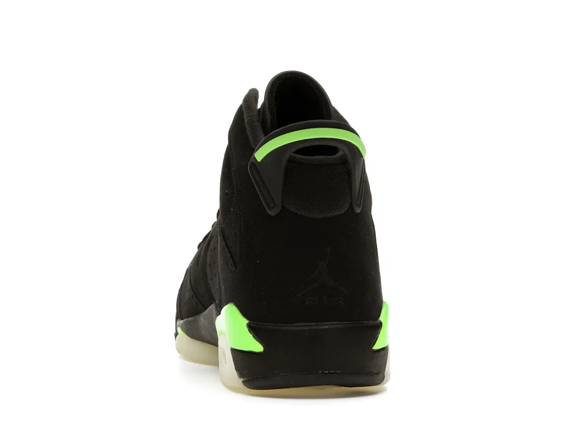 Детские кроссовки с принтом Jordan 6 Retro Electric Green GS Jordan, Black/Electric Green — фото 4