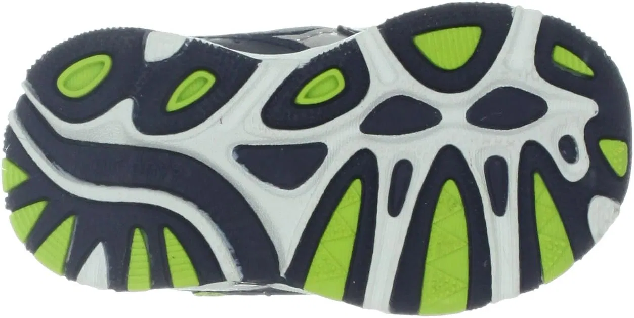 Детские кроссовки для мальчиков Cohesion Lace Saucony, Navy/Lime/Silver — фото 4