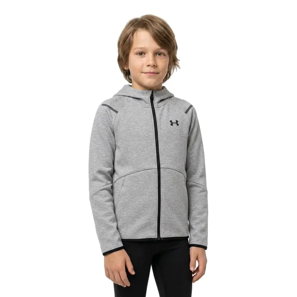 Детское худи для мальчиков с флисом Unstoppable Fleece Under armour, Grey — фото 3