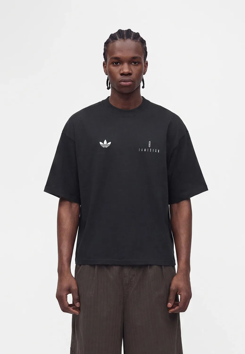 Футболка оверсайз с графическим принтом Iamisigo Adidas Originals, Black — фото 3