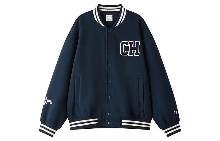 Детская бейсбольная куртка с воротником утепленная Baseball Jerseys Champion, Velvet Blue