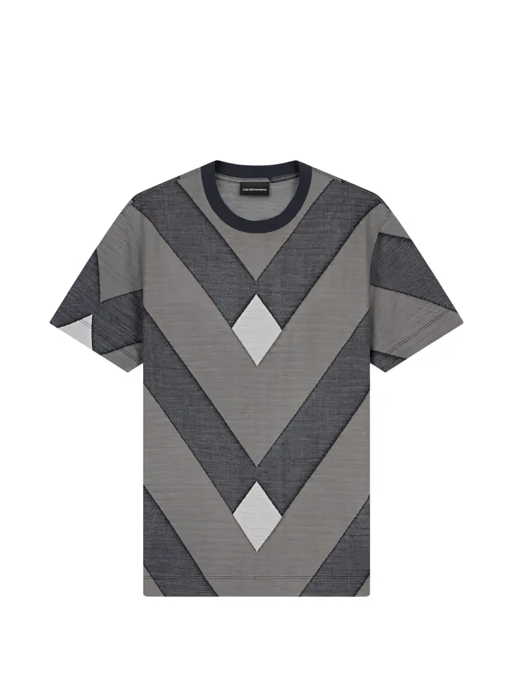 Футболка в елочку EMPORIO ARMANI, серый