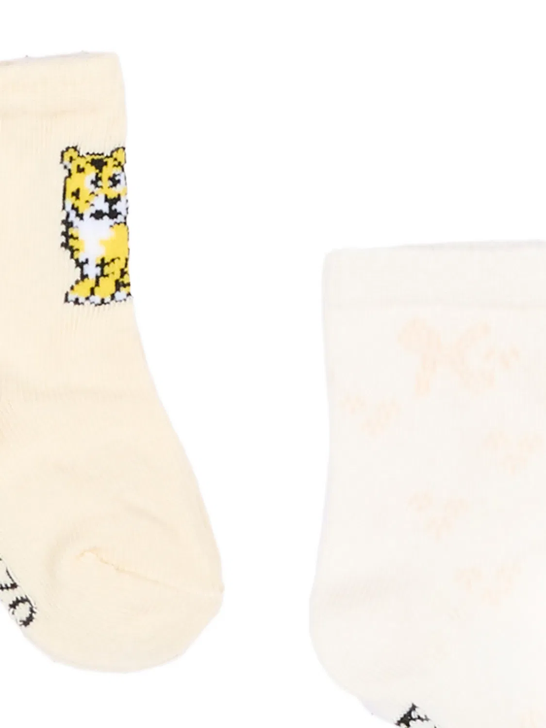 Комплект из двух пар носков с принтом Tiger Kenzo Kids, нейтральные цвета — фото 4