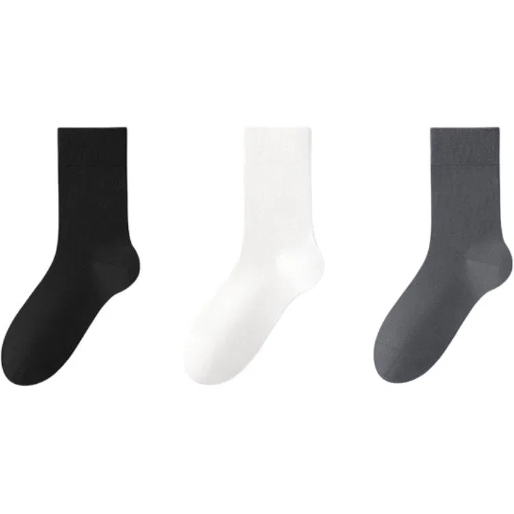 Детские носки-гольфы 3 пары MINISO, Black 1 White 1 Dark Gray 1