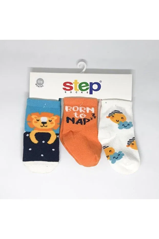 Детские носки для мальчиков с принтом Lion Step, Blue