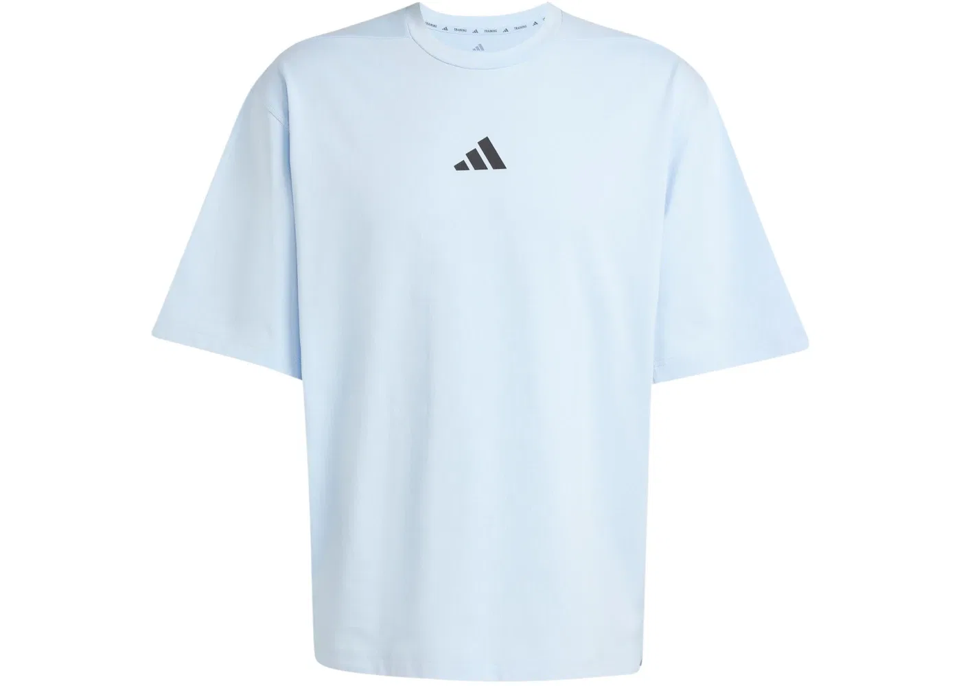 Мужская оверсайз футболка с принтом Primelift WorkoUT Adidas, цвет Glow Blue