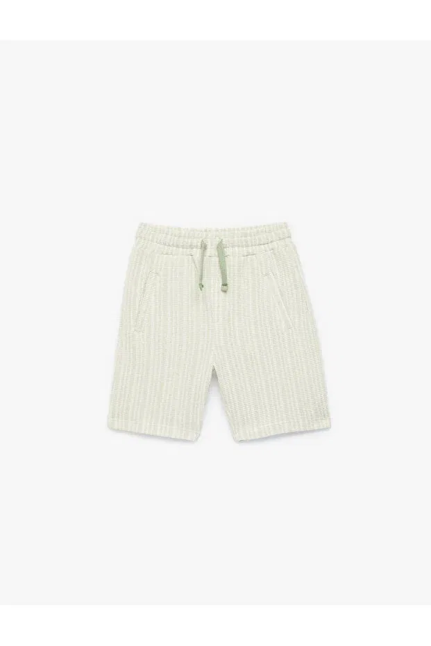 Детские шорты для мальчиков джинсовые Koton, Green Striped — фото 3
