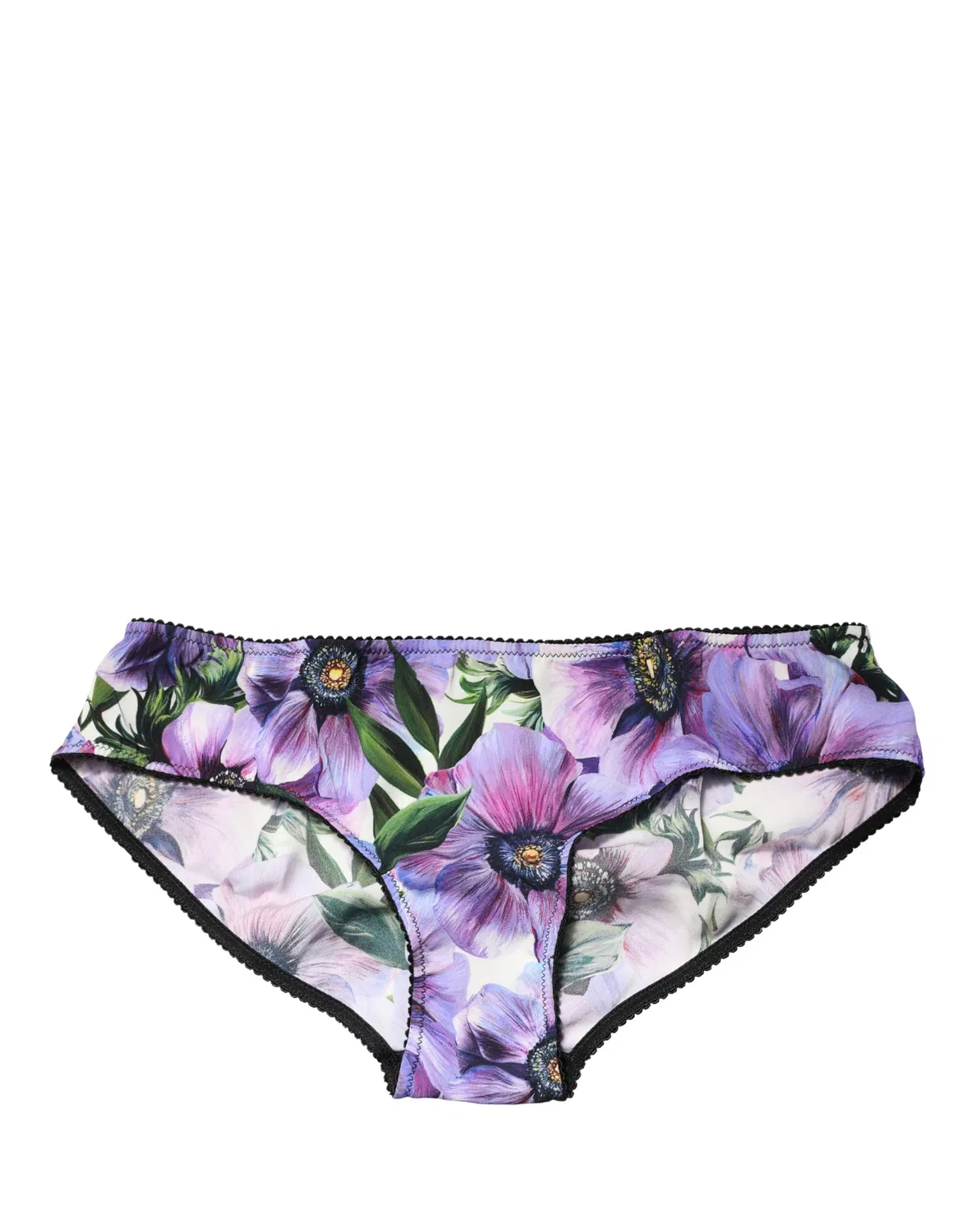 Женские трусы-слипы с цветочным принтом средняя посадка Multicolor Floral Mid Waist Brief Panty Dolce & Gabbana, Multicolor — фото 3