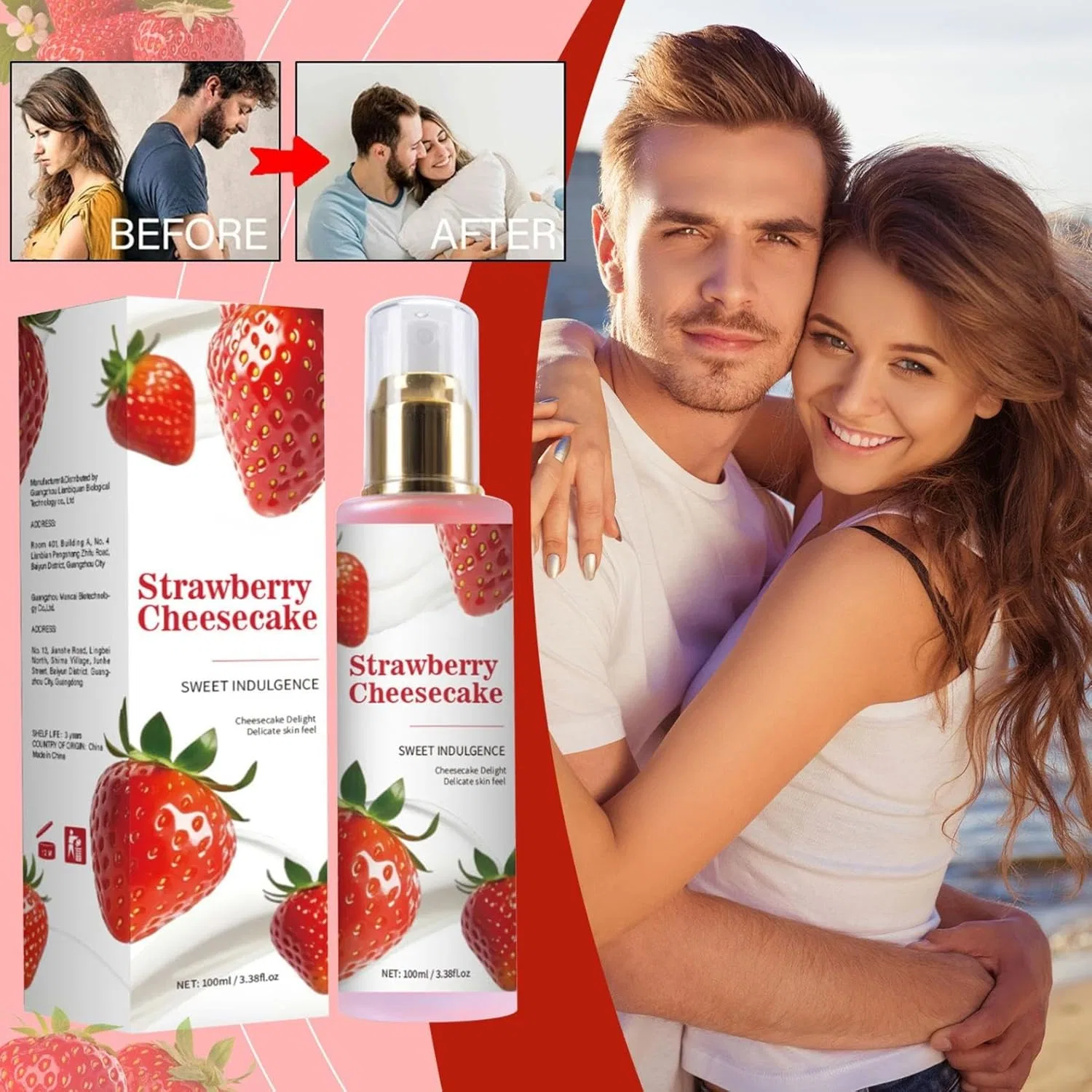 Спрей для тела Strawberry, Vokkrv, 100 мл — фото 2