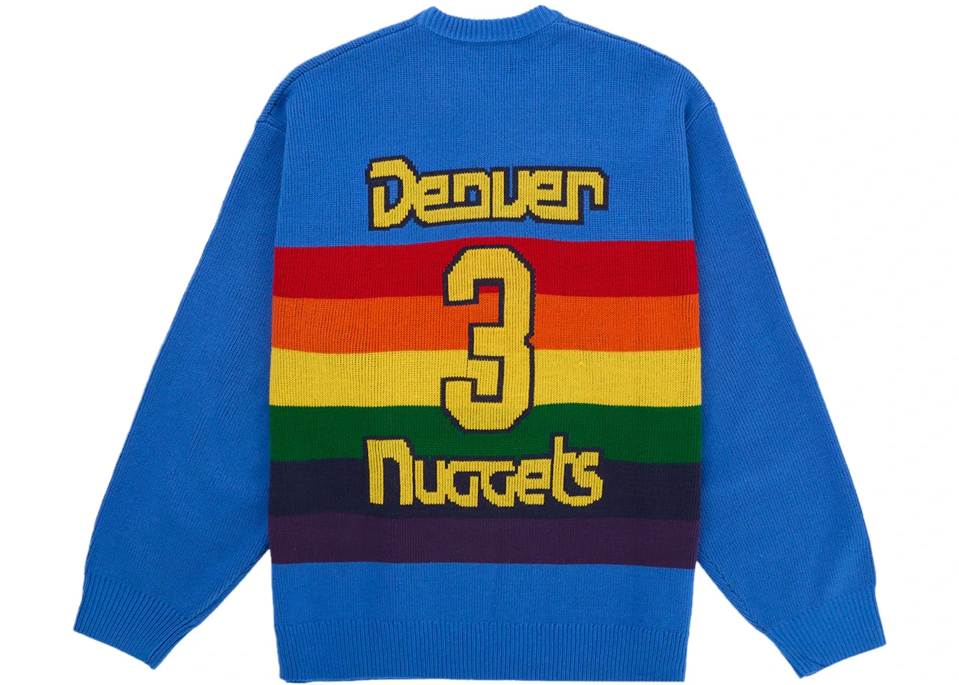 Мужской свитер Supreme Mitchell & Ness Teams Sweater, Royal — фото 2