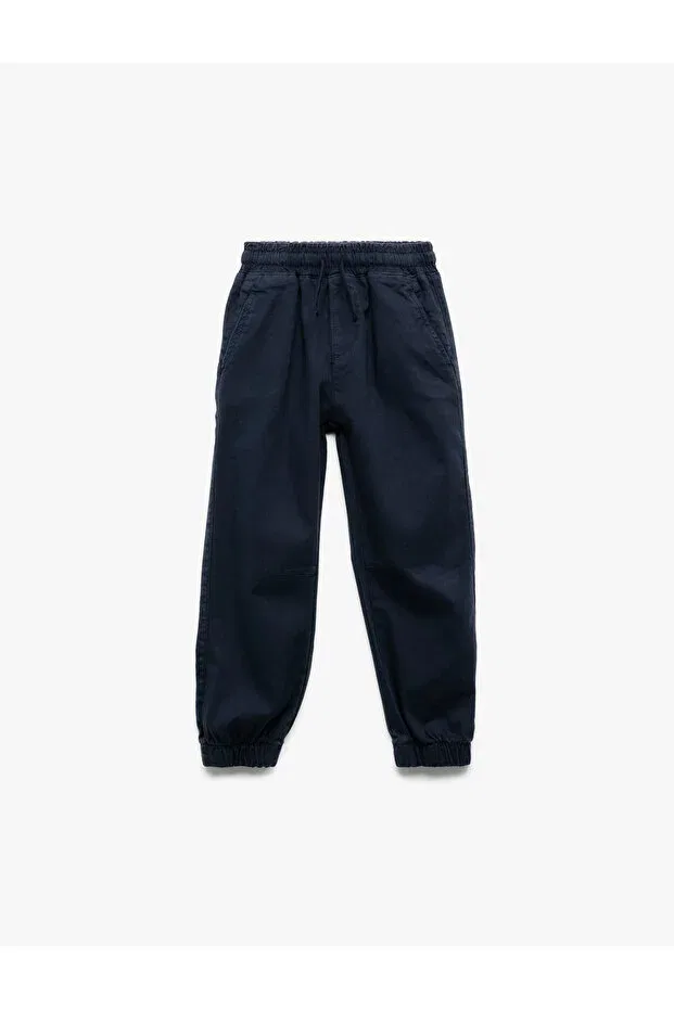 Детские брюки для девочек с завязками на поясе Koton, Navy Blue