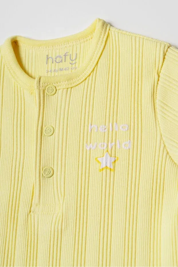 Детский комбинезон для девочек с рисунком Hafy Baby, Yellow — фото 4