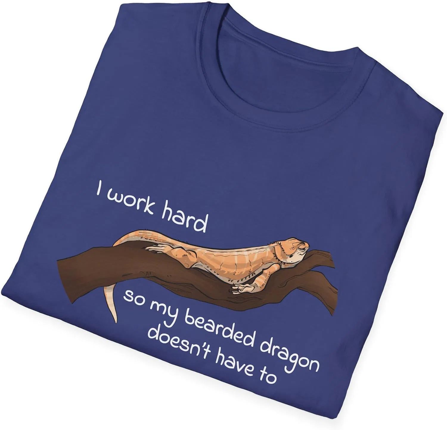 Футболка с принтом Funny Bearded Dragon, Metro Blue — фото 4