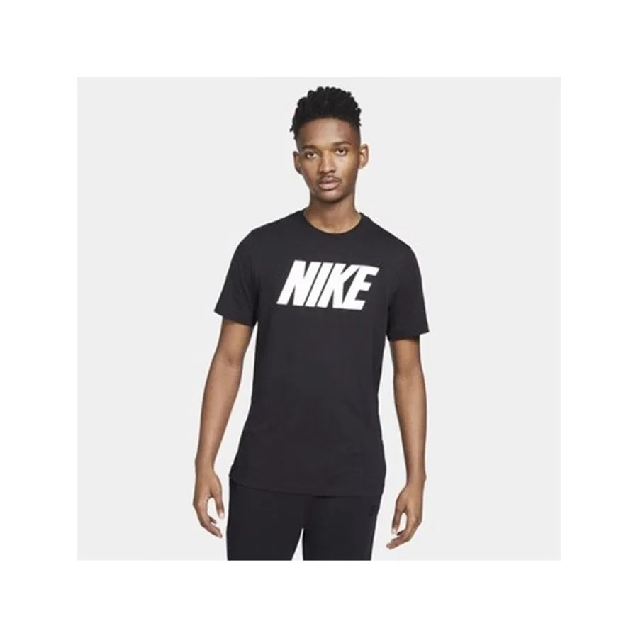 Мужская футболка с принтом Icon Block Nike, Черно-серый — фото 4