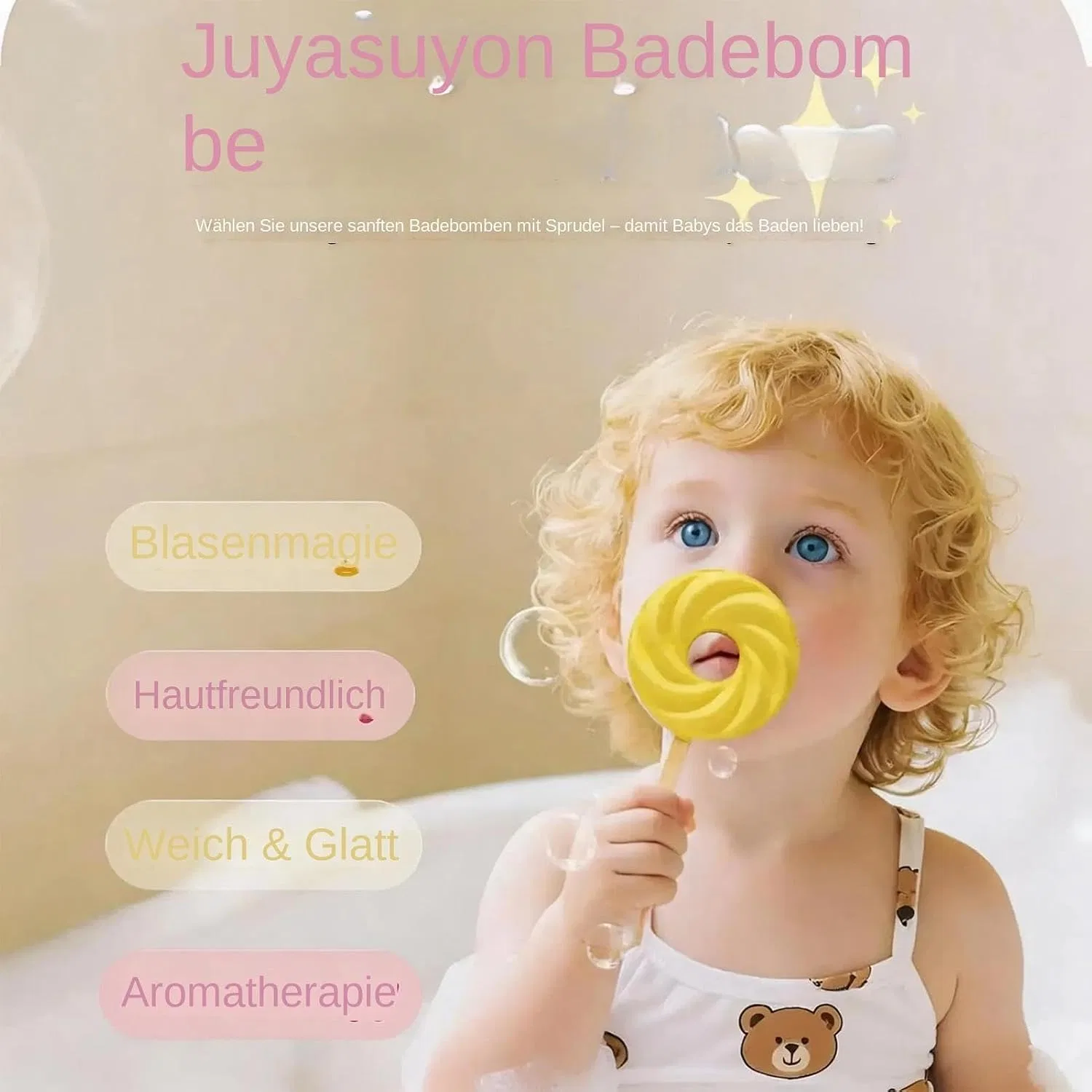 Бомбочки для ванны, ароматизированные, Generisch, 1 шт, 130 г, Marshmallow Scent — фото 4