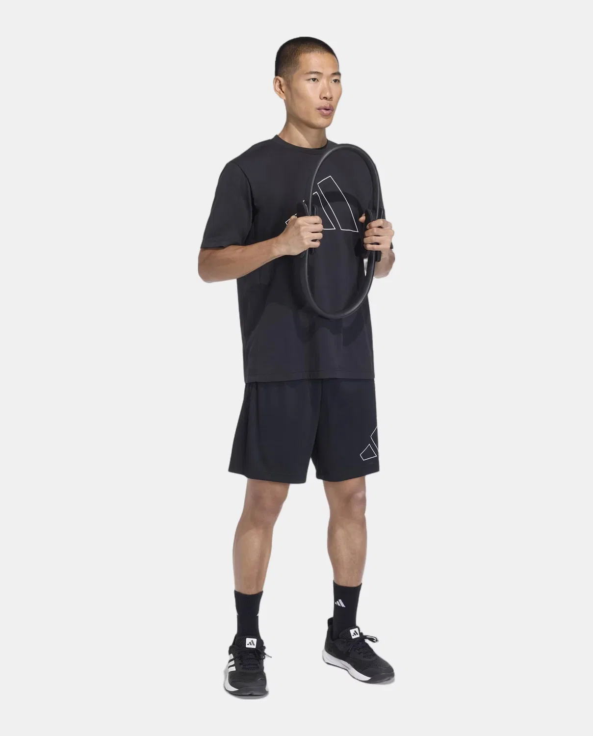 Мужские брюки короткий, Training WE Base BL SHO, adidas, черный — фото 3