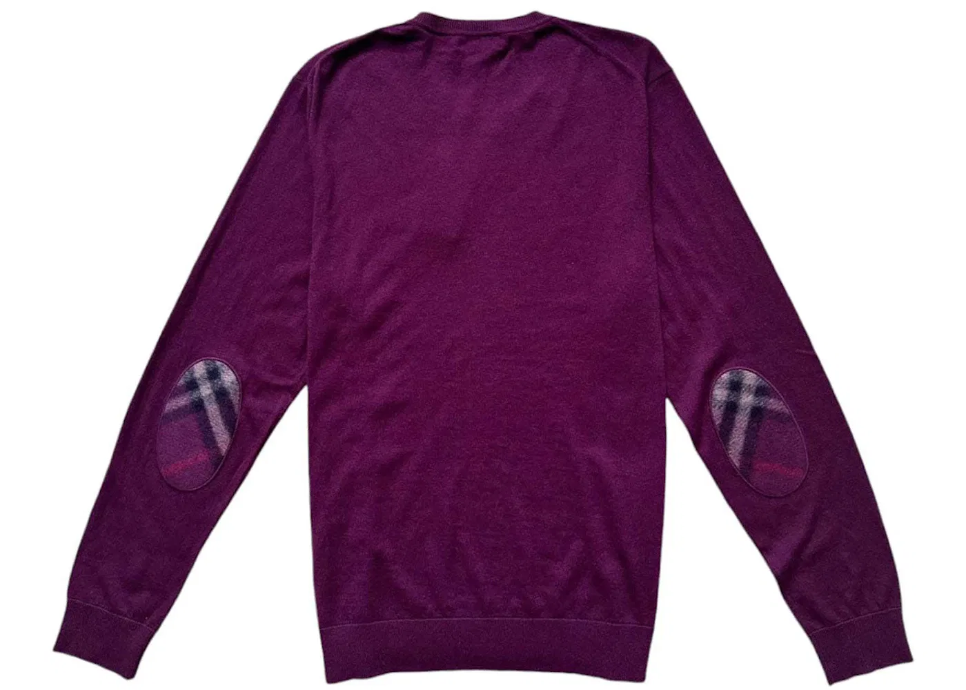 Мужской свитшот с принтом Vintage Check Elbow Patch Burberry, Burgundy — фото 2