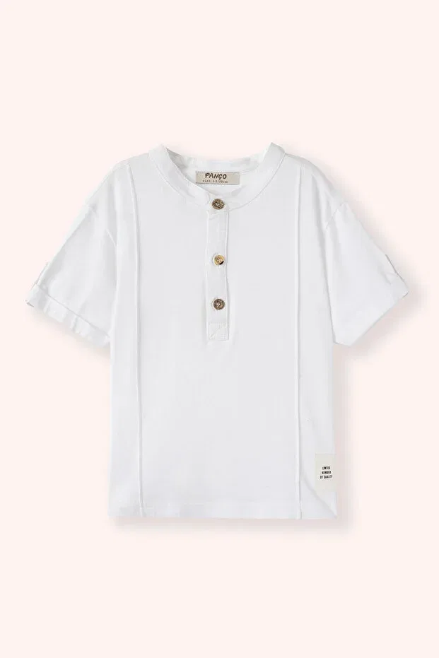 Детская футболка для мальчиков хлопковая Panço, White