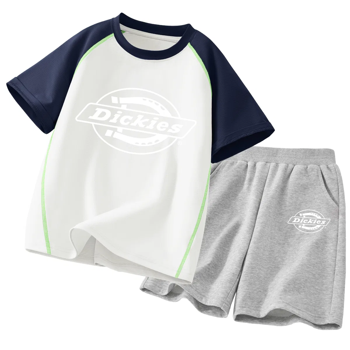 Детский спортивный комплект с круглым вырезом Dickies, S B Standard Tibetan White+S B Standard K Gray