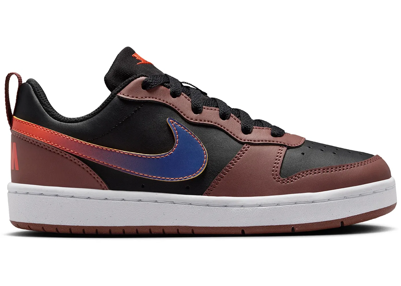 Детские кроссовки с низким верхом Nike Court Borough Low Recraft Nike, Black/Red Sepia/Team Orange/Deep Night