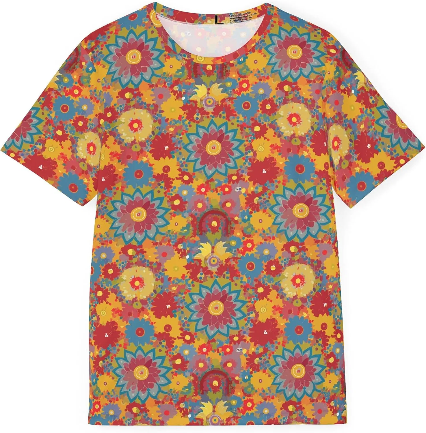 Унисекс футболка с цветочным принтом EileenIndia, Multicolor